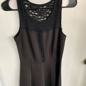Black fit and flare dress